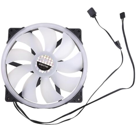 Ventilateur de boîtier ARGB LED 200 mm, édition silencieuse, flux d'air élevé, LED à couleur réglable.