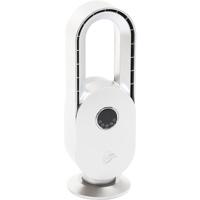 Farelek - silent-air arch - Ventilateur à poser sans pale 45W très silencieux blanc et argent