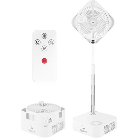 Ventilateur de bureau portatif avec ventilateur de circulation d'air et vaporisateur d'humidification à lumière DEL