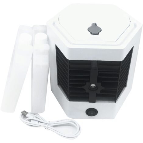Ventilateur de bureau rafraîchissant avec humidificateur - Climatiseur d'air portable pour chambre et bureau