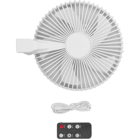 Ventilateur de Bureau Réglable en Hauteur avec Télécommande, 4 Vitesses Portable pour Chambre, Camping et Bureau