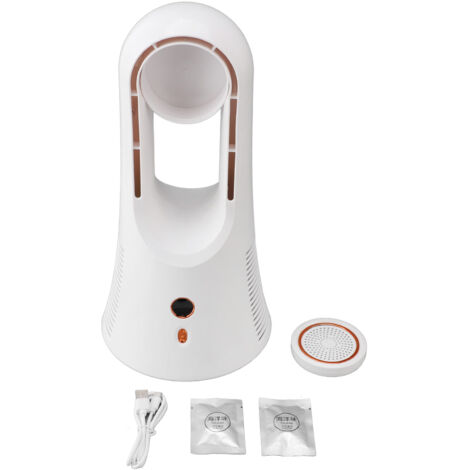 Ventilateur de bureau sans pales, 6 vitesses, petit bureau avec affichage de puissance, tablette aromatique, pour maison, chambre à coucher, bureau