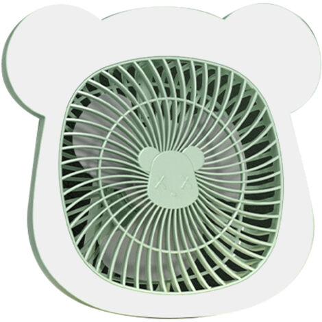 Ventilateur de bureau USB rechargeable silencieux - Mini ventilateur suspendu pour maison, bureau, dortoir, vert