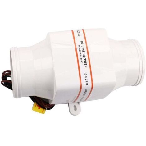 Ventilateur de cale marin en ligne de 3 pouces, ventilateur de Ventilation puissant et silencieux pour Yacht, bateau, camping-car (24V)