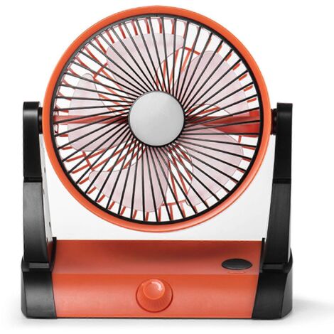 Ventilateur de camping à vitesse variable, ventilateur portable avec crochet et lampe pour les situations d'urgence