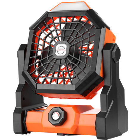 Ventilateur de Camping Ventilateur de Table Batterie Rechargeable 10400mAh Ventilateur USB avec Lumière LED et Crochet Vitesses Réglables Ventilateur Puissant Silencieux pour Chambre Bureau