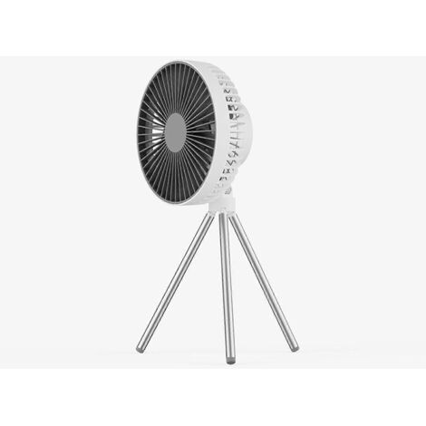 Ventilateur de camping, ventilateur suspendu, ventilateur de bureau avec trépied, 3 vitesses, mini ventilateur 6 pouces, 4000 mAh