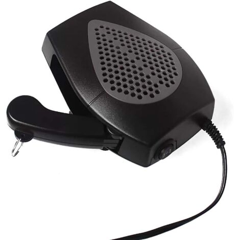 Ventilateur de chauffage de voiture 12V 150W, dégivrage et désembuage, chauffage d'habitacle avec poignée de chauffage rotative à 360° (gris)