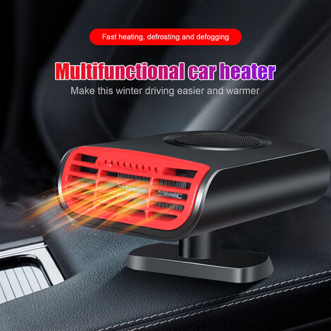 Chauffage de voiture portable 2 en 1, dégivreur de voiture à chauffage  rapide, ventilateur de refroidissement de voiture chaud et froid avec allume -cigare 12v
