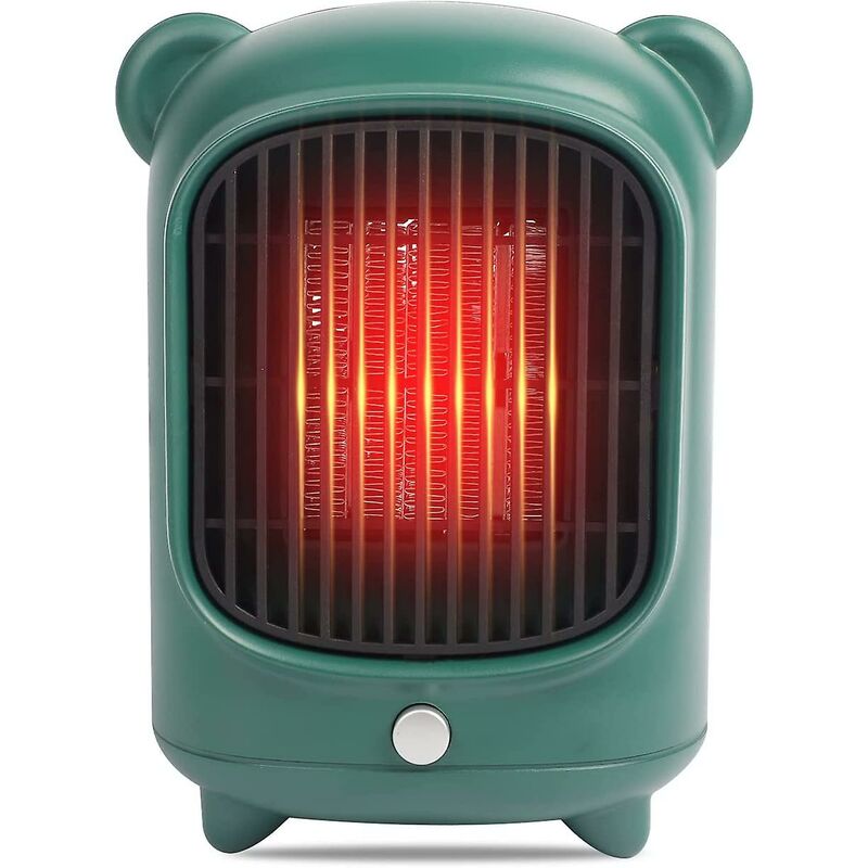 Xinuy - Ventilateur de chauffage électrique en céramique Ptc vert portable petit radiateur en céramique Mini radiateur soufflant