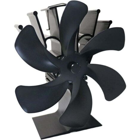 Ventilateur de cheminée écologique, ultra silencieux pour poêles à bois, distribution efficace de la chaleur, ventilateur écologique pour poêles à gaz/granulés/bois/bûches - Noir Accessoires pour chem