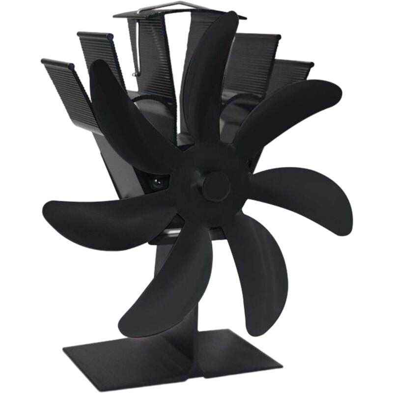 Treetalk - Ventilateur de cheminée économique, 7 ventilateurs de circulation pour bûches, brûleur à bois chaud pour une distribution efficace de la