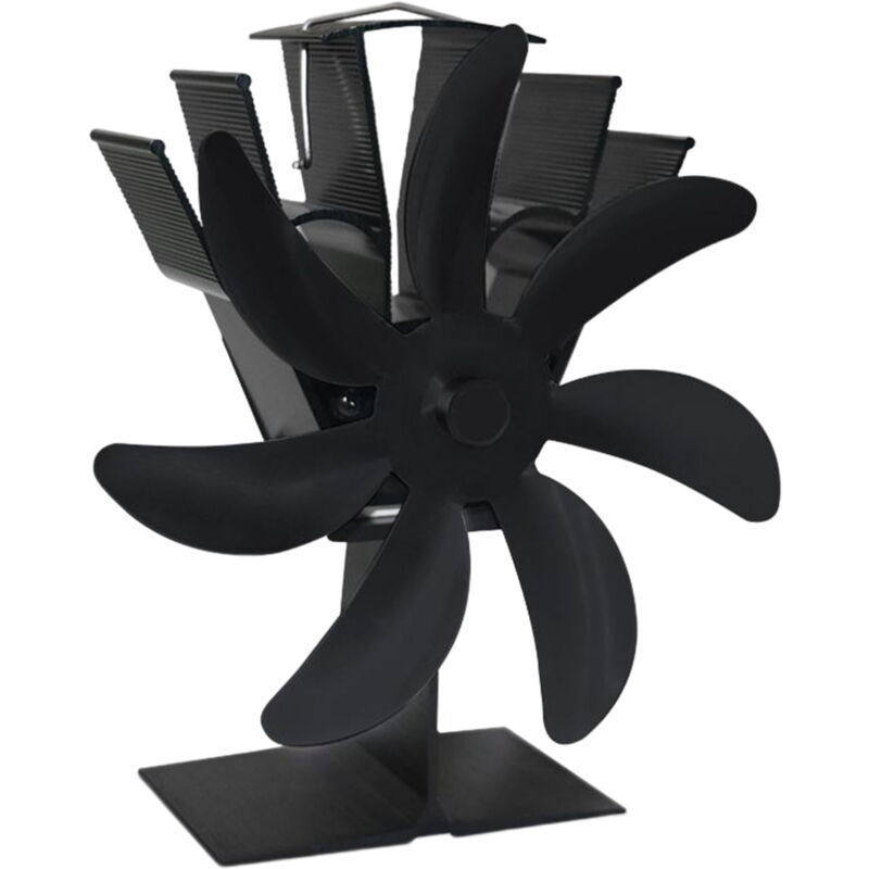 Aafgvc - Ventilateur de cheminée économique, 7 ventilateurs de circulation pour bûches, brûleur de bûches à bois chaud pour une distribution efficace