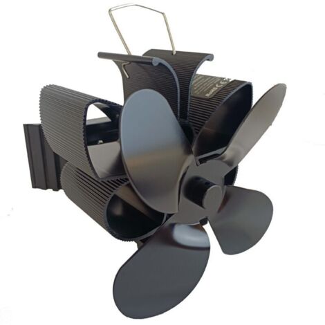 Ventilateur de Cheminée Magnétique, 4 Pales Ventilateur de Cheminée,Ventilateur Poele à Bois Silencieux pour Poêle à Bois/Cheminée/Gaz/Bûches/Poele a Granule