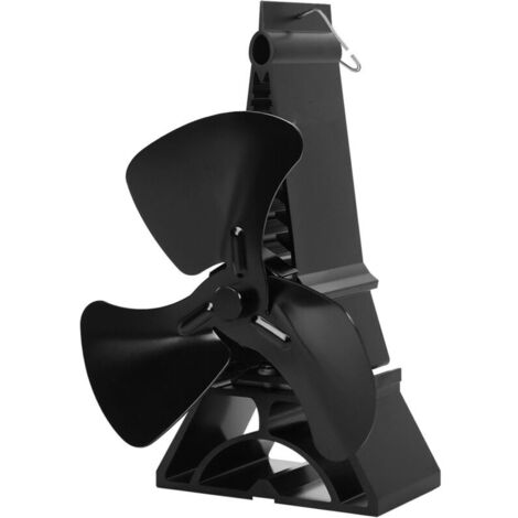 Ventilateur de cheminée thermodynamique, silencieux pour cheminée/bois/gaz/poêles à bûches, noir
