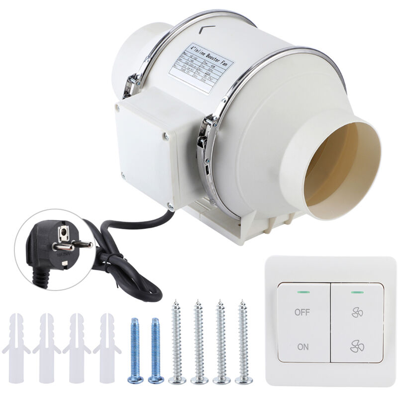 Ventilateur de conduit en ligne à haute efficacité Extracteur d'air Système de ventilation de cuisine de salle de bains 40 w