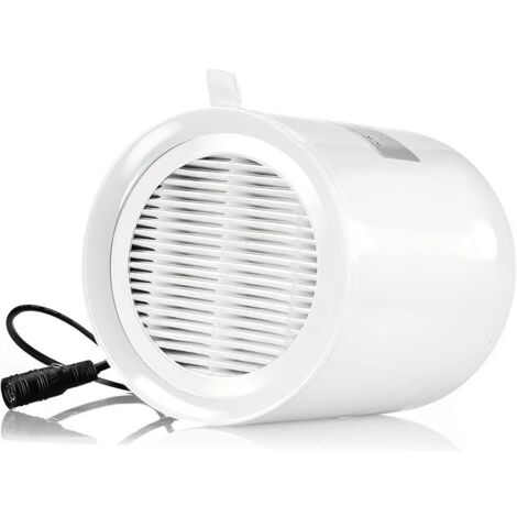 Ventilateur de conduit en ligne de 10,2 cm, extracteur CC 12 V avec filtre en maille, clapet anti-retour pour salle de bain, cave, serre, grenier, cuisine (ventilateur axial 10,2 cm CC)