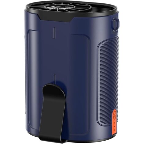 Ventilateur de cou 6600 tr/min, 4 vitesses, 25 heures d'autonomie, ventilateur USB-C portable pour camping, extérieur, lieu de travail (bleu)