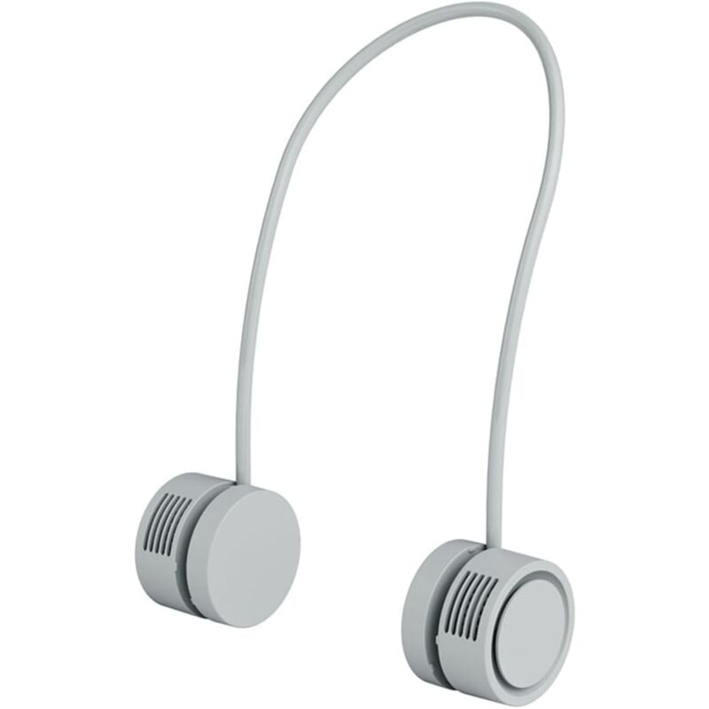 Ventilateur de cou à suspendre rechargeable léger Design de poche rotatif à 360° Aérations de sécurité pour cheveux longs Huile essentielle ajoutable