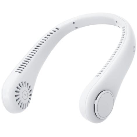 ventilateur De Cou Portable, 3 Vitesses - Blanc Ventilateur Mains Libres Sans Pale, Ventilateur Personnel Portable Fonctionnant Avec Une Batterie