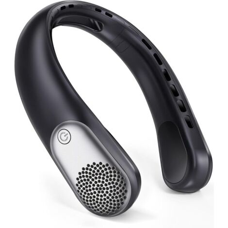 Ventilateur de cou portable, alimenté par batterie 3600 mAh, avec écran LED, 3 vitesses de vent, refroidissement rapide, ultra silencieux, rechargeable par USB, pour homme, femme, extérieur et intérie