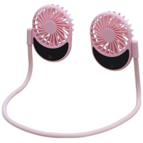 Ventilateur de cou portable avec casque audio intégré, à porter autour du cou, cadeau idéal pour une maman
