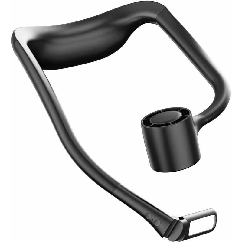 Ventilateur de cou portable avec lumière led Mini ventilateur personnel usb mains libres avec 3 vitesses de vent et 3 modes d'éclairage