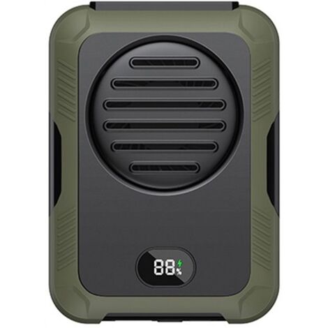 Ventilateur de cou portable, mini ventilateur de taille suspendu avec cordon réglable et support, ventilateur actionné