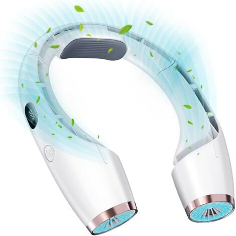 Ventilateur de cou portable, 5000 mAh, ventilateur personnel de Ventilateur de cou portable, 5000 mAh, ventilateur personnel de