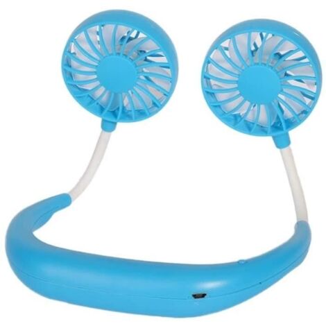 Ventilateur de cou portable,Mini ventilateur de cou USB Portable rechargeable Ventilateur de tour de cou Ventilateur de collie (496)