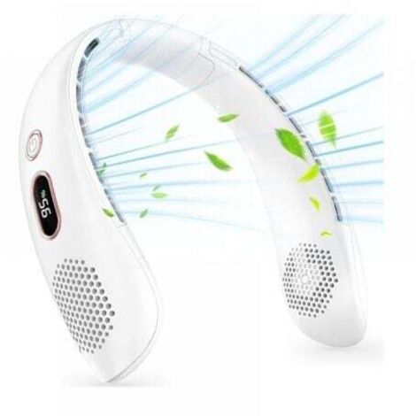 Ventilateur de cou, ventilateur de cou USB portable silencieux sans lame, flux d'air à 360°, mini ventilateur personnel rechargeable à 3 vitesses pour la maison, le bureau, les voyages