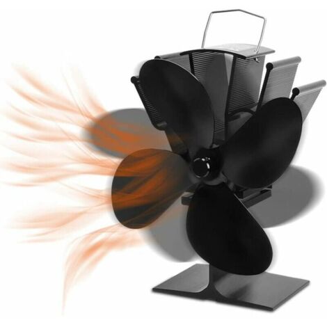 Ventilateur de cuisinière à 4 lames, ventilateur hors tension de protection de l'environnement, Version améliorée de mute, pour poêles à bois de cheminée