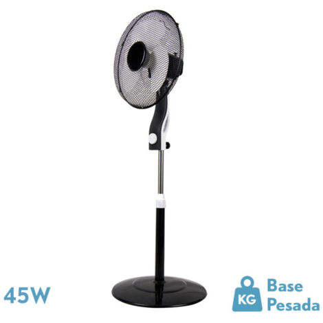 Ventilateur de foot magic noir/blanc 3 vitesses 45w 3 pales orientables fixes et rotatives regx41x41 cm
