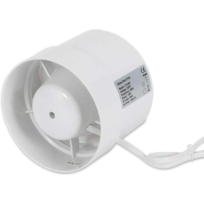Ventilateur de Gaine, 100mm Ventilateur de Conduit Ventilateur D'extraction Silencieux