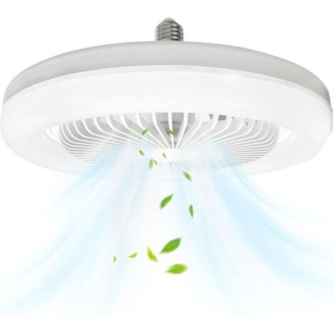 Ventilateur de plafond 10 pouces E27 30W – Moteur silencieux – 3 modes de fonctionnement – Lumière LED 6500K blanc froid – Installation facile