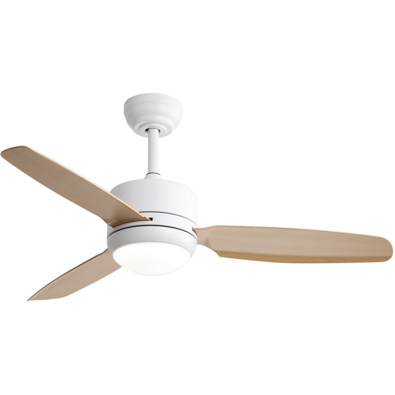 Eifson - Ventilateur de plafond 116 cm avec 3 pales en abs, lumière led réglable en 3 couleurs, 6 vitesses, moteur silencieux cc, télécommande