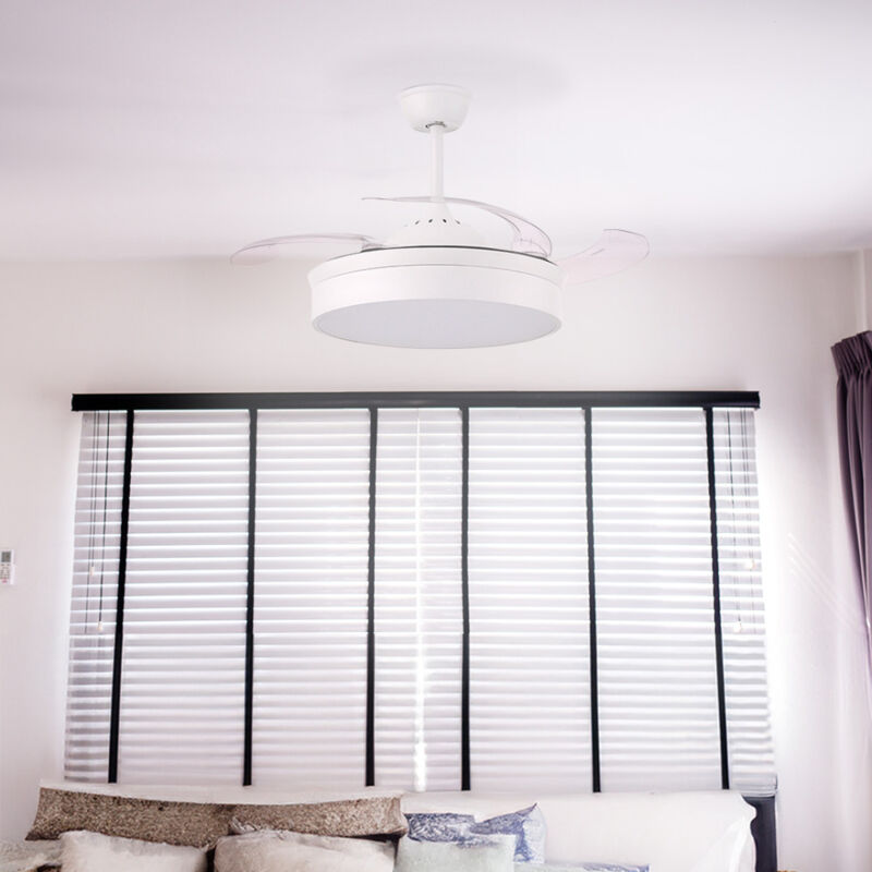 Greenice - Ventilateur de Plafond 36W 1800Lm Éclairage led cct Variable Télécommande 50 000H - Blanc [HO-LEDFAN-30-W]