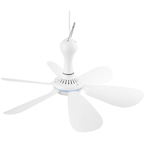 Ventilateur de plafond 5 m (16,5 pi) à 6 pales, silencieux, 5 W, Brezze, pour tente de camping.