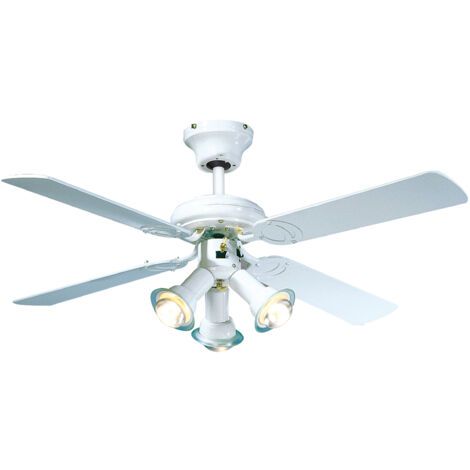 Ventilateur de plafond 55W Ø107cm – 4 pales en MDF certifié FSC – Moteur silencieux – Installation facile avec 3 vitesses – Securitegooddeal