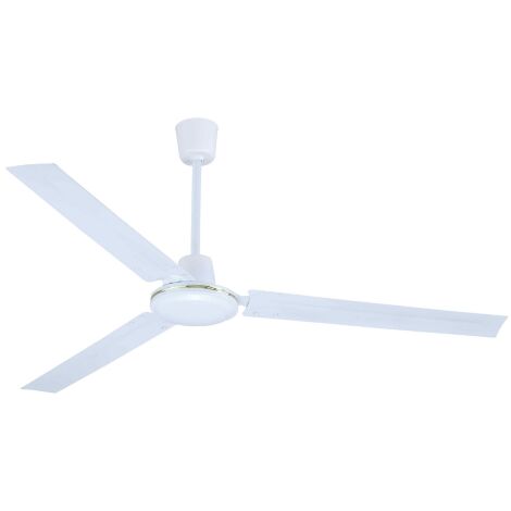 Ventilateur de plafond 55W 3 pales en me'tal 5 vitesses   140 cm avec interrupteur mural