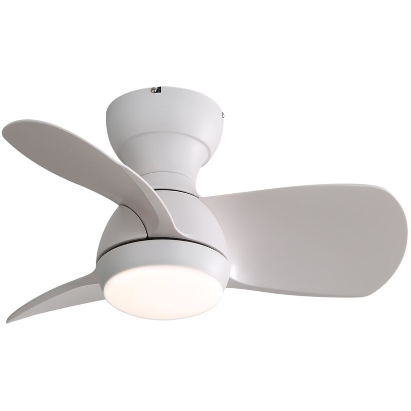 Eifson - Ventilateur de plafond 58 cm, avec 3 pales en abs, lumière led réglable en 3 couleurs, 6 vitesses, moteur à courant continu, télécommande