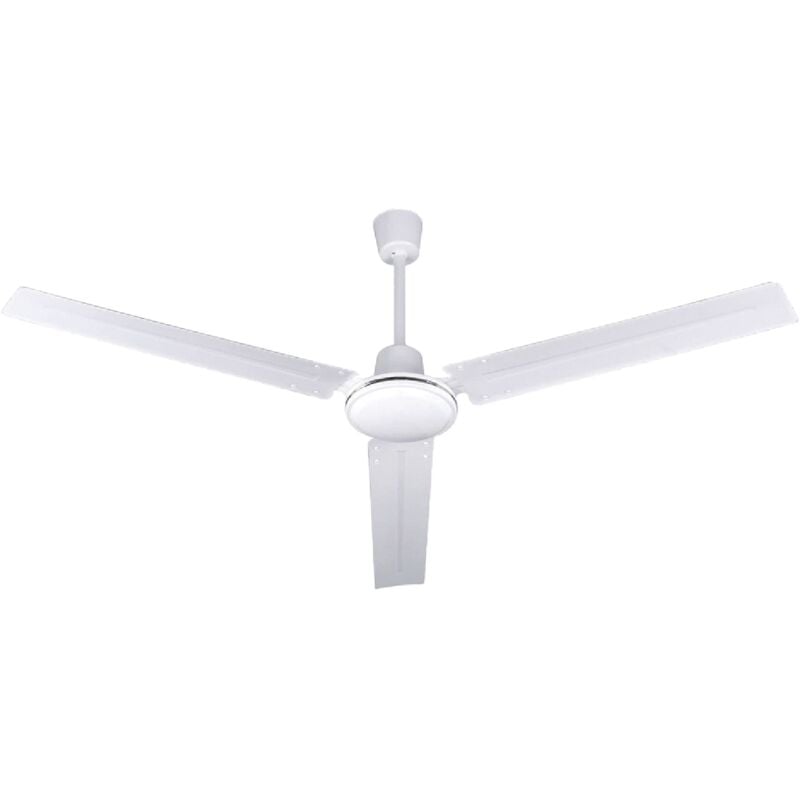Ventilateur de plafond 70W 3 pales me'tal 5 vitesses 142 cm avec interrupteur mural