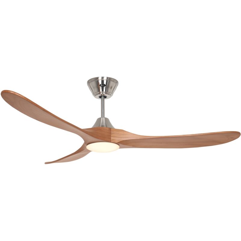 Ventilateur de plafond Eco Genuino DC 152 Chrome-Chêne LED