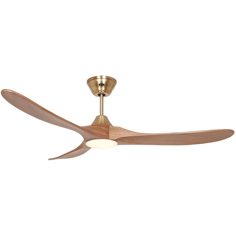 Ventilateur de plafond Eco Genuino DC 152 Laiton-Chêne LED