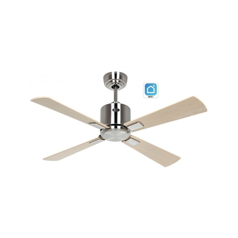 942121W eco neo iii 103cm Ventilateur de plafond avec WiFi 942121W eco neo iii 103cm Chrome brosse/erable et Hetre - Casafan