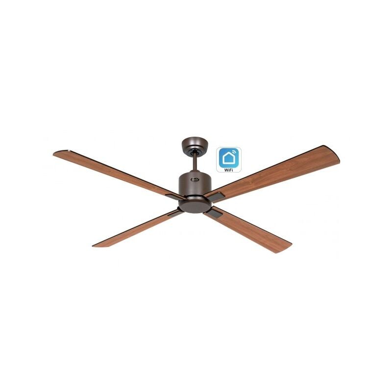 CasaFan ECO NEO III Ventilateur de plafond 152cm avec WiFi 949303W Bronze / Noir et Teck