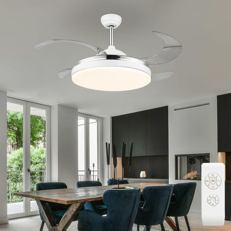 Ventilateur de plafond à LED, blanc, télécommande CABRERA