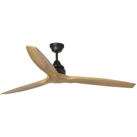 Ventilateur de plafond ALO - Lames en bois de pin brun