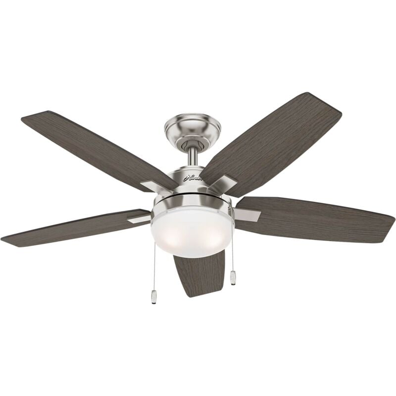 Hunter Fans - Ventilateur de plafond Arcot Nickel avec lumière