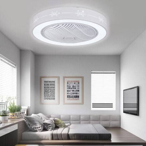 Ventilateur de plafond avec lumière et télécommande plafonnier